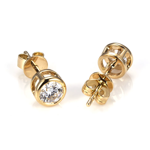 ต่างหูเพชรเพาะเลี้ยงคุณภาพพรีเมียม ชุบทองคำขาว 14K น้ำหนัก 1 กะรัต ทรงกลมเจียระไนแบบบริลเลียนท์ สำหรับผู้หญิง เครื่องประดับงานแต่งงานสุดคลาสสิก - Product Image 6