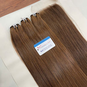 Proveedor de cabello virgen, cabello liso natural en trama, paquete de cabello virgen de doble capa, cabello humano vietnamita de color. - Product Image 2