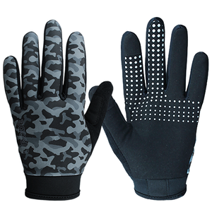 Gants de course à demi-doigts imprimés antidérapants pour cyclisme, unisexe, en polyester, style à enfiler, toutes saisons - Product Image 3