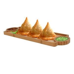 Bandeja de Madera de Bambú para Aperitivos, Forma Rectangular, Estilo Exclusivo, Decorativa para el Hogar y Restaurantes, en Venta - Product Image 5
