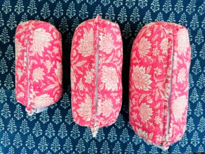 Quilted Floral Print Toiletry Bags Large Indian Cotton Travel <b>Makeup</b> Pouches Fashion Cosmetic Bags And <b>Cases</b> Quilted Wash Bag - Product Image 5