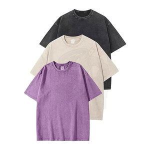 <b>Men</b> Oversized Knitted T-<b>Shirt</b> High Quality Custom Logo Print Breathable 100% Cotton O-Neck Heat-Transfer Short Oversized Tee - Product Image 4