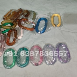 Liens décoratifs ovales en acrylique tendance, multicolores, modernes, pour la décoration murale, ensemble pour la décoration intérieure de la chambre, du bureau ou d'anniversaire - Product Image 1