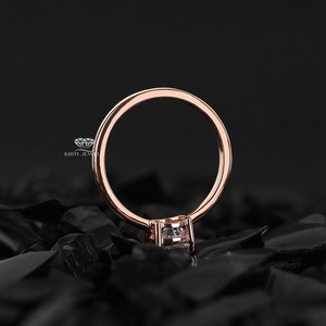Anillo de Compromiso Clásico con Diamante Redondo en Oro Rosa, Piedra Natural Certificada por GIA, Superventas en India - Product Image 2