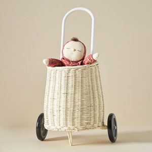 ตะกร้าใส่ของเด็กแบบมีล้อ วัสดุหวาย ใช้เป็นกระเป๋าเดินทางได้ มีจำหน่าย - Product Image 2