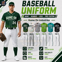 Maßgeschneiderte Großhandels-Team-Sportbekleidung Herren Voll-Sublimations-Baseball-Uniform-Set Atmungsaktives Trikot mit Langer Hose Hersteller