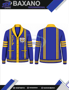 เสื้อคาร์ดิแกนไหมพรมอะคริลิกนุ่มแบบสั่งทำพิเศษสำหรับผู้หญิงชมรมซิกม่าแกมมาโร (SGR) ปักลายตราสัญลักษณ์ คอวี ติดกระดุม สำหรับฤดูหนาว - Product Image 6