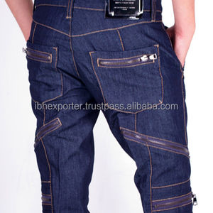 กางเกงยีนส์ผู้ชายแฟชั่นสไตล์มีซิป - Product Image 1