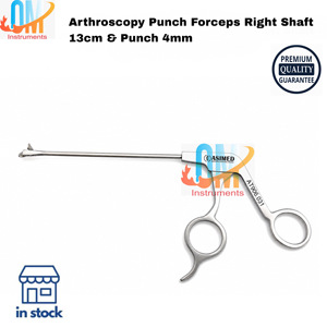 Pinza de Punzonado para Artroscopia de Eje Derecho de 13 cm con Punta de 4 mm – Instrumento Quirúrgico Ortopédico de Acero Inoxidable de Calidad Alemana OM - Product Image 3