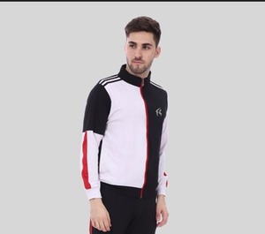nevy blue <b>White</b> Color Block Men's Windbreaker Jacket <b>Zip</b> <b>Up</b> Lightweight Outerwear for Streetwear - Product Image 1