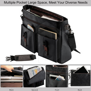 High Quality Genuine Leather Travel <b>Laptop</b> <b>Bags</b> with Zipper Closure Eco-Friendly Design for Daily <b>Work</b> & Office Use - Product Image 2