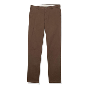 Chocolate Brown Solid Men Cotton Woven Straight Fit Office Ready Premium Feel Classic Appeal Chino Trousers - Product Image 3