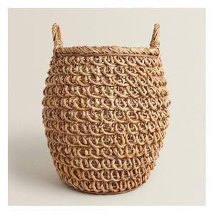 Handmade Natural Rattan Jute Eco-Friendly Storage <b>Basket</b> <b>Large</b> Rectangle/Circle Woven Decorative <b>Basket</b> for Living Room Decor - Product Image 1