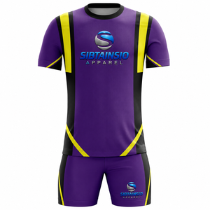 Vente en gros de maillots de football personnalisés de style nouveau, 100% polyester, manches courtes, couleurs personnalisables, service OEM - Product Image 1