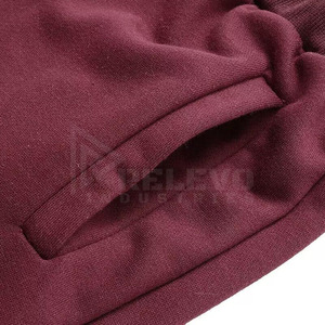 <b>Top</b> Men's <b>Maroon</b> Sweatpants Elastic Waist Drawstring Closure Casual Joggers With Pockets Midweight Knitted Fabric Right Leg Log - Product Image 5