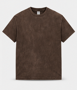 เสื้อยืดคอกลมแขนสั้นสีเขียวล้วนสำหรับผู้ชาย ผ้าฝ้าย 100% ทรงโอเวอร์ไซส์ สไตล์ลำลอง ไม่มีลายโลโก้ด้านหน้า ผ้าถัก - Product Image 5