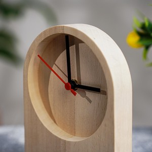 Horloge de bureau minimaliste en bois, mouvement à quartz circulaire, affichage à aiguilles, silencieuse, sans tic-tac - Product Image 2