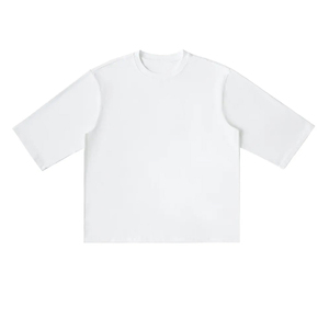 เสื้อยืดผู้ชายผ้าฝ้าย 100% คุณภาพสูง สไตล์ลำลองสำหรับฤดูร้อน คอกลม ทรงหลวม สีพื้น เสื้อยืดผู้ชาย - Product Image 3