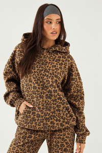Ensemble de survêtement 2 pièces original imprimé léopard pour femme – Hoodie premium et pantalon de jogging décontracté à jambe large pour femme - Product Image 3