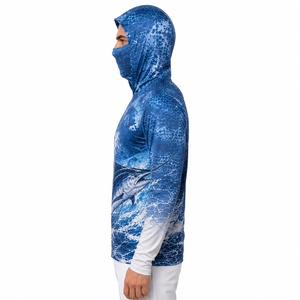 Sweat à capuche de pêche personnalisé avec logo, imperméable, coupe-vent, manches longues, UPF 50, évacuation de l'humidité, séchage rapide, fabricant OEM - Product Image 3