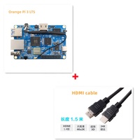 Kit de développement FYX Stock Orange Pi 3 LTS avec carte SD 32 Go, boîtier, dissipateur thermique, câble Type C, adaptateur secteur, ordinateur monocarte