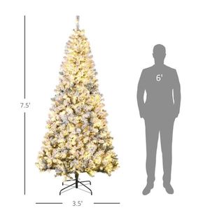 Lussuoso Albero di Natale Artificiale da 2,3 m Personalizzabile, Pino da 210 cm con Base, Bacche Decorative in PET, PVC, PE - Product Image 3
