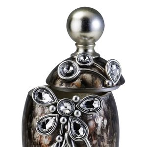 Scatola Portagioie Decorativa in Poliresina Alta 28,5 cm - Balleria con Accenti in Cristallo e Vetro - Product Image 5