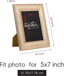 Cadre photo en métal pour la décoration de l'espace de vie, cadeau pour les anniversaires et occasions spéciales, cadres finis chrome de luxe - Product Image 6