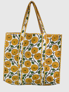 Sac fourre-tout en toile brodée bohème avec motif floral, sac de shopping pour femmes, toutes saisons, fermeture ouverte - Product Image 5