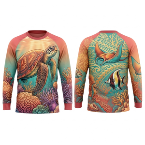 Camiseta Deportiva Personalizada de Manga Larga con Cuello Redondo, Unisex, de Poliéster Transpirable, Secado Rápido, Protección UV, Antibacteriana y Sublimada - Product Image 2