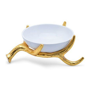 Tazón de lujo hecho a mano en India, de aluminio sostenible, apto para lavavajillas, para el mercado internacional de decoración del hogar. - Product Image 1