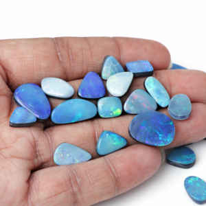 Cabujones de Ópalo Australiano Natural al por Mayor, Gemas Sueltas Azules de Fantasía para la Fabricación de Joyas - Product Image 4