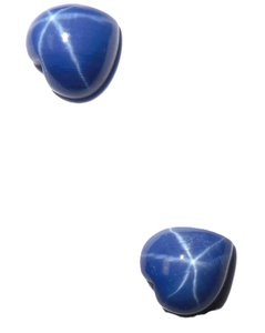 Zafiro Azul Estrella de 7x7 mm, 2 Quilates, Creado en Laboratorio, Cabujón Pulido con Efecto de Estrella de 6 Puntas para Joyería - Product Image 2