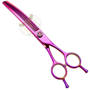 Professional <b>Dog</b> Grooming <b>Scissors</b> Curved Chunker Shears 7.0'' Extremely Sharp 420C Stainless Steel Blades Thinning <b>Scissors</b> - Product Image 4