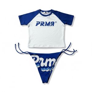 Conjunto de Bikini Elástico y Transpirable para Mujer, Corte Ajustado, Dos Piezas, Spandex y Poliéster Suaves, Venta al Por Mayor, Moda - Product Image 1