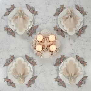 Luxury High End Handmade <b>beaded</b> <b>Placemat</b> 'Sea Shells' - Product Image 2