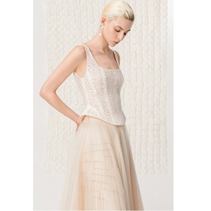Suministro ODM: Blusas Elegantes para Mujer, Top Corsé de Encaje, MOQ Bajo, Corsé sin Mangas, Blusas y Tops Elegantes de Corte Ajustado para Mujer - Product Image 1