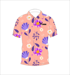 เสื้อโปโลลายดอกไม้แบบกำหนดเอง ซับเหงื่อได้ดี เสื้อกอล์ฟแฟชั่นฤดูร้อน ลายดอกไม้เรียบง่าย ระบายอากาศได้ดี สวมใส่สบายๆ - Product Image 5