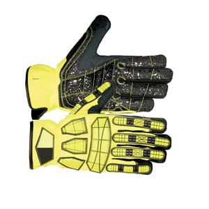 Guantes de Impacto Reforzados Anticorte, Guantes Mecánicos de TPE de 10 mil, Puño Ajustable, Impermeables, para Seguridad en Campos Petroleros - Product Image 4