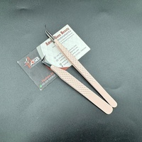 Pince à cils professionnelle 90 degrés, ultra-fine, noire, avec poignée diamantée, pointe personnalisable, en acier durable, pour pose de faux cils