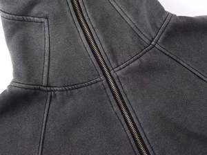 Sweat à capuche de haute qualité avec masque intégré, 100% French Terry épais, fermeture éclair, impression personnalisée du logo, style streetwear, pour hommes. - Product Image 3