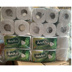 Papel higiénico al mejor precio al por mayor, 10 rollos x 10 bloques hechos de pulpa de pelusa, papel higiénico de calidad superior - Product Image 2