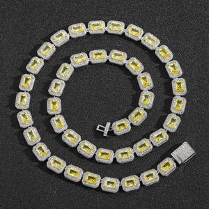 Cadena Cubana Moderna Estilo Hip Hop con Brillantes Diamantes CZ para Moda Urbana, Ropa de Calle y Atuendos para Festivales de Música - Product Image 5