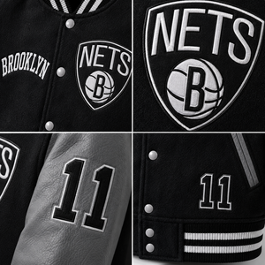 <b>Baseball</b> <b>Jacket</b> <b>Men</b> Custom Embroidered Logo Front Back Varsity Style Wool Leather Sleeves <b>For</b> Club Teamwear Fashion Unisex Buyer - Product Image 4