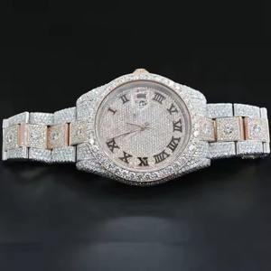 ลดราคาพิเศษ นาฬิกาควอตซ์ผู้ชายดีไซน์ทันสมัย ประดับเพชรโมอิสซาไนต์ เหมาะสำหรับใส่ทำงานและใส่ลำลองทุกวัน - Product Image 4