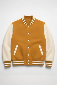 Chaqueta Varsity de Lana de Alta Calidad para Hombre, Estilo Universitario, con Botones Cubiertos, Cuello Alto Personalizado, Prenda Casual de Invierno de Algodón - Product Image 2