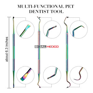 Raspador Dental para Perros, 3 Piezas, Acero Inoxidable, Doble Cabeza, Herramienta para Eliminar Sarro y Placa, Limpieza Profesional de Dientes para Mascotas - Product Image 2
