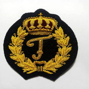 Parche bordado a mano personalizable con letras del alfabeto en alambre de oro, insignia para blazer, chaquetas, polos, de sarga, fieltro floral y material de nailon - Product Image 3