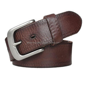 Cinturón informal de cuero marrón de alta calidad para hombre Cinturones de cuero de vaca de grano completo con estilo para hombres - Product Image 1