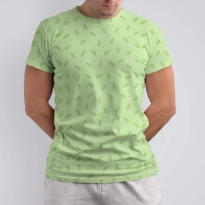 T-shirt décontracté tricoté à manches courtes et col rond pour homme, coupe classique, coloris bleu et blanc contrastés - Product Image 4